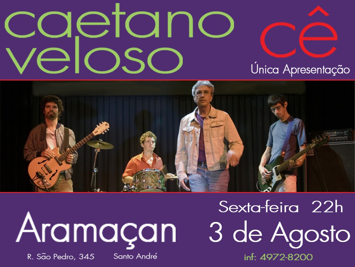 Caetano Veloso: ingresso mais barato para estudantes da Metodista