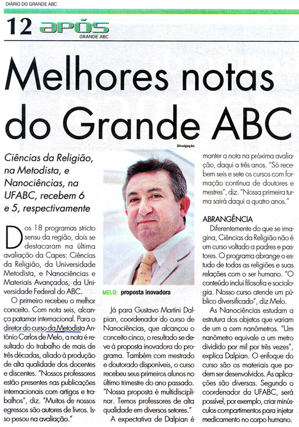 Melhores notas do Grande ABC
