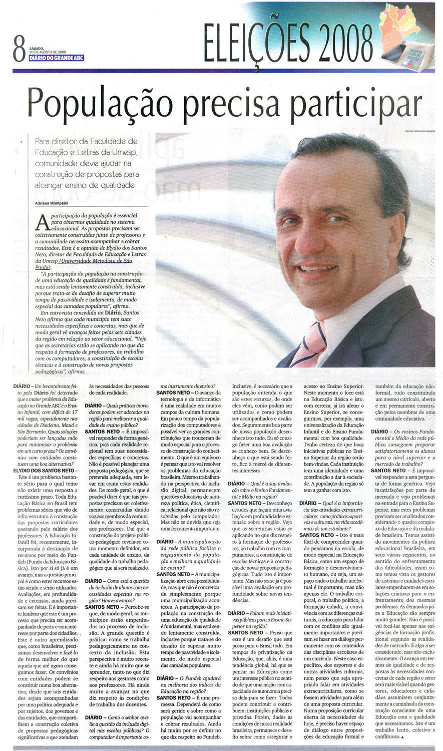 Eleições 2008 - População precisa participar