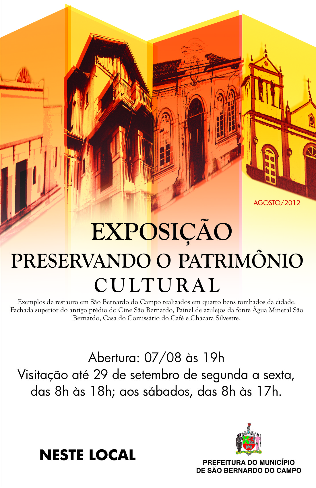 Exposição aborda restaurações de bens tombados 