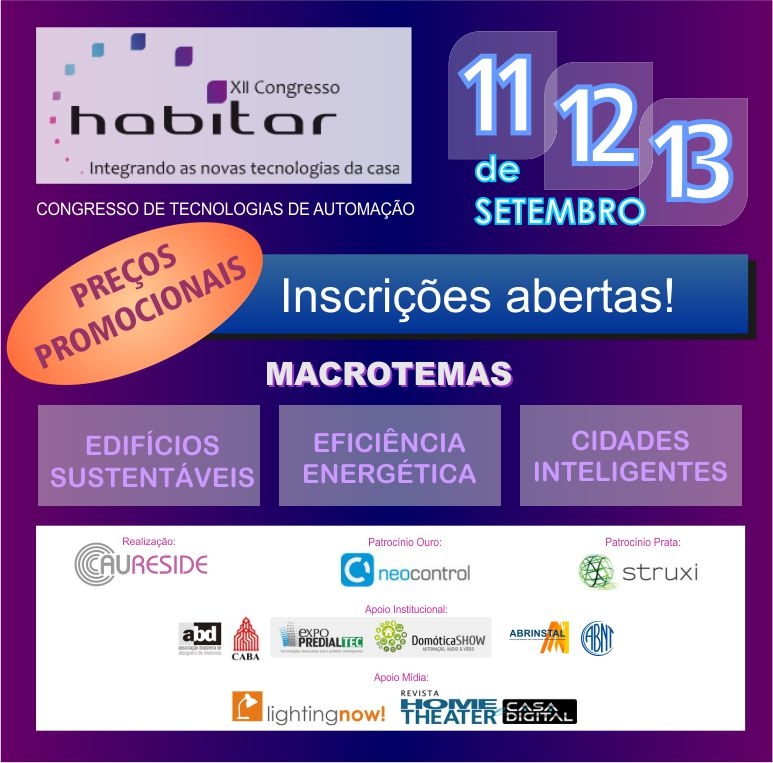 Congresso HABITAR traz novidades sobre Automação Residencial; estudantes têm desconto