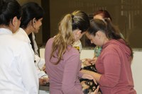Veterinária mostra parque de animais, laboratórios e sala cirúrgica