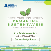 Participe da V Feira de Projetos Sustentáveis de Gestão 