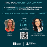 A criônica humana e suas implicações no Direito é tema do Professora Convida