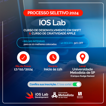 Abertas inscrições para o Processo Seletivo da iOS Lab Abertas inscrições para o Processo Seletivo da iOS Lab