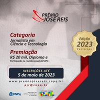 CNPq divulga inscrições para 43ª edição do Prêmio José Reis de Divulgação Científica e Tecnológica