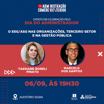 Curso de Administração e Comércio Exterior promove palestra em comemoração ao Dia do Administrador Curso de Administração e Comércio Exterior promove palestra em comemoração ao Dia do Administrador