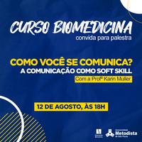 Curso de Biomedicina promove palestra sobre comunicação como soft skill