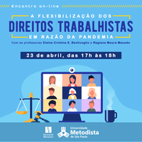 Curso de Direito promove encontro on-line para falar de direitos trabalhistas em meio à pandemia