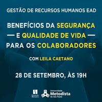 Curso de Gestão de Recursos Humanos EaD promove aula pública para falar de “Benefícios da segurança e qualidade de vida para os colaboradores”