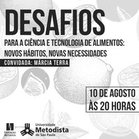 Nutrição EaD promove aula inaugural com tema: “Desafios para a ciência e tecnologia de alimentos: novos hábitos, novas necessidades”.