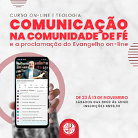 Curso on-line “Comunicação na Comunidade de Fé” com inscrições abertas