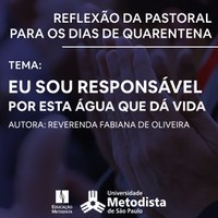 Eu sou responsável por esta água que dá vida