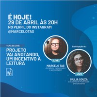 Incentivo à leitura: aluna de Publicidade e Propaganda fará live no perfil de Marcelo Tas
