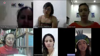 Indígena Alceris Terena participa de aula do curso de Pedagogia EAD