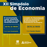 Industrialização e Cientista de Dados são temas de palestras no Simpósio de Economia 2021