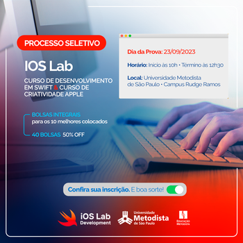 iOS Lab oferece 100 bolsas para cursos de desenvolvimento de apps e de criatividade Apple na Metodista iOS Lab oferece 100 bolsas para cursos de desenvolvimento de apps e de criatividade Apple na Metodista