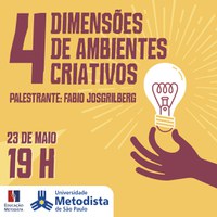Jornalismo EaD e Cátedra Unesco de Comunicação promovem palestra sobre as quatro dimensões de ambientes criativos