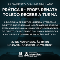 "Julgamento On-line Simulado" em debate na disciplina prática de Direito