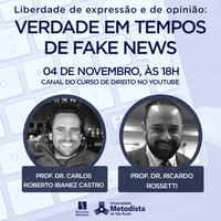 Liberdade de expressão em tempos de fake news é destaque em palestra
