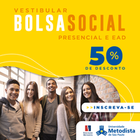 Metodista inscreve para bolsas sociais de 50% em cursos presenciais e a distância