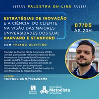 Metodista promove palestra on-line sobre estratégias de inovação com especialista