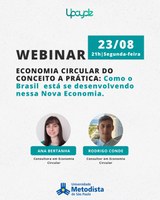 Metodista promove Webinar de Economia Circular com  Upcycle Brasil