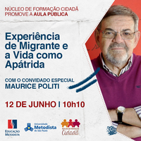 Núcleo de Formação Cidadã oferece Aula Pública para contar a "Experiência de migrante e a vida como apátrida"