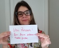 Núcleo de Sustentabilidade promove ação com mensagens de esperança para o momento atual