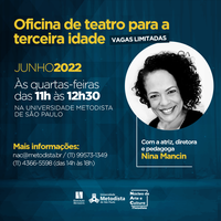 NAC promove em junho Oficina de Teatro para Terceira Idade