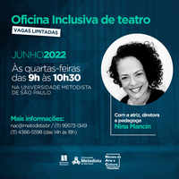 Oficina Inclusiva para pessoas com e sem deficiência está com inscrições abertas