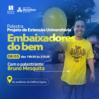 Palestra do projeto SIPAH acontece no dia 8 de maio