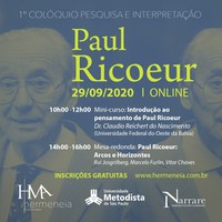 Ciências da Religião e Educação trazem Paul Ricoeur  como tema de colóquio