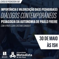 Pedagogia EAD promove palestra sobre a importância e valorização do pedagogo