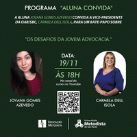 Programa Aluna Convida aborda os desafios da jovem advocacia