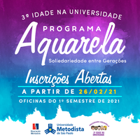 Programa Aquarela - 3ª Idade na Universidade abre inscrições para oficinas on-line