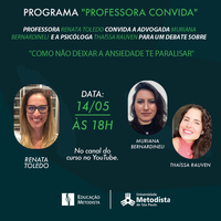 Programa "Professora Convida" realiza bate-papo sobre ansiedade