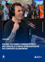 Rafael Colombo, formado pela Metodista, é o novo apresentador do Conexão GloboNews