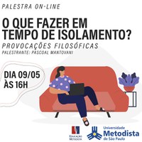 Metodista promove encontro sobre reflexões para isolamento social