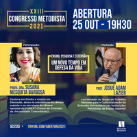 ‘Um novo tempo em defesa da vida’ é tema do Congresso Metodista 2021