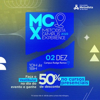 UMESP oferece 50% de desconto em cursos presenciais para quem realizar a prova no Metodista Campus Experience UMESP oferece 50% de desconto em cursos presenciais para quem realizar a prova no Metodista Campus Experience