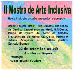 Convite para Mostra Inclusiva